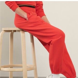 Athleta forever fleeceJogger Pants in Cardinal